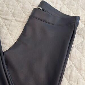 Express Dark Gray Leather Legging